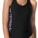 Speedo Women's Swimsuit One Piece Thin Strap High Cut (10, Fairy Wren)