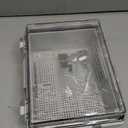 ABS Electrical Junction Box, Ventilated Design, Cable Grommets, IP65 Waterproof Enclosure, Indoor/Outdoor Use with Mounting Panel. (Clear Cover, 8.7"x6.7"x4.3")
