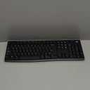 Logitech K270 Wireless Keyboard for Windows, 2.4 GHz Wireless, Full-Size, Number Pad, 8 Multimedia Keys, 2-Year Battery Life, Compatible with PC, Laptop, Black