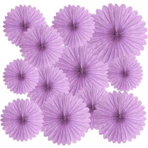 20 Pcs Light Purple Hanging Paper Fan, Hanging Honeycomb Round Paper Fans for Weddings, Birthdays, Christmas, Baby Showers, Classroom, Events Ceiling Party Supplies Decorations