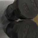 CAP 20 LB 12-Sided Rubber Coated Dumbbell Weight, Rubber Free Weights for Home Gym Strength Training, Black Oxide Handle, Pair