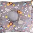 pinklilycare Adjustable G Tube Feeding Tube Tummy Time Pillow Belt Pad with a Hole for Babies Children Kids