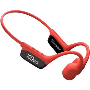 IPX8 Waterproof Swimming Headphones Bone Conduction Earbuds Built in 32G Memory Open Ear Headphones Wireless Bluetooth 5.4 with Mic,Single Battery Life 10H Sport Earphones for Running,Cycling,Orange