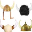 Funny Party Hats Costume - Viking Helmet - 4 Pack - Viking Costumes
