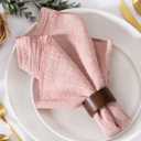 MLMW Cloth Napkins Set of 10 Pink Linen Spring Napkins Cloth Bulk Washable Table Napkins 16.5"16.5" for Wedding Party Baby Bridal Shower Birthday Gender Reveal Decorations