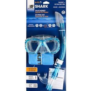 SunDay, Shark Snorkel Pack, 3 Pieces, Blue, Pack Of 2