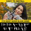 Rain-X 870426 Rugged XL Wiper Blade 26", Windshield Wipers Replacement, Quiet & Durable Beam Design, All Weather Performance & Easy Universal Install, Blade Wear Indicator (Pack of 1)