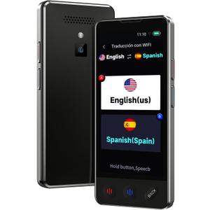 AI Language Translator Device, 2025 Upgraded Translator No WiFi Needed, Support ChatGPT, Voice Instant Two-Way 150 Language Translator, Offline/Recording/Photo Translation for Business Travel (Black) AI Language Translator Device, 2025 Upgraded Translator No WiFi Needed, Support ChatGPT, Voice Instant Two-Way 150 Language Translator, Offline/Recording/Photo Translation for Business Travel (Black)