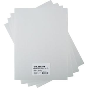 Childcraft Construction Paper, 9 x 12 Inches, White, 500 Sheets