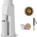 MHW-3BOMBER Electric Conical Burr Coffee Grinder, Single Dose Coffee Bean Grinder with Brush and Top Blower for Home Use/Espresso/Pour Over/Drip/French Press, Infinite Adjustable, Metal G6151W-OS