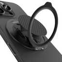 BENKS ArmorPop Magnetic Phone Grip & Stand for MagSafe, 360 Rotation Adjustable Phone Ring Holder for iPhone 16/15/14/13/12 Series, Durable Kevlar Design