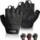SIMARI Breathable Workout Gloves for Men & Women, Weight Lifting Gloves with Padded, Grip, Full Palm Protection, Gift for Gym Exercise, Cycling, Weightlifting Training, Fitness, Black, Size L