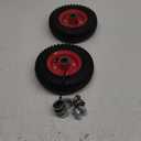 AR-PRO (2-Pack) 2.80/2.50-4" Tire and Wheel Set - 8 Inch Wheelbarrow Tire and Wheel Replacement with 3/4" Bearings and 3" Centered Hub - Extra Adapter kit includes 1/2" Bearings