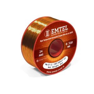 24 AWG - 8 oz (400 feet) Magnet Wire - Enameled Copper Wire for Electrical Motor Transformer Magnetic Coil 220C (428F) Thermal Class - Double Insulated Winding Wire