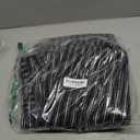 Kevin Textile Ink Black and Beige Patchwork Farmhouse Pillow Covers 20x20 Inch, Pack of 2 Striped Linen Decorative Modern Accent Pillow Cases for Sofa Couch Bedroom