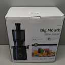 Juicer Machines - Wide Mouth Feed Chute with Self Feeding Hands-Free Design - Cold Press Juicer for Vegetables and Fruits - Juice Extractor Machine High Juice Yield - With Pusher (Medium, Premium Black)