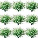 JEMONG 20 Bundles Artificial Lavender Flowers Outdoor UV Resistant Fake Flowers No Fade Faux Plastic Plants Garden Porch Window Box Decorating (Pink)