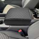 Zxiaochun Center Console Cover for 2021 2022 2023 2024 2025 2026 Ford F150, Armrest Lid Leather Protector, Middle Console Cushion Interior Accessories (Bucket Seat Only)