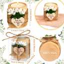 MTLEE 16 Pack Wooden Tealight Candle Holders Kit Guest Gifts for Wedding Baby Shower The First Communion Baptism Christening Housewarming Party Handmade Thank You Candle with Card Box Rope (Classic)