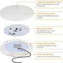 RVZONE RV Led Lights Interior, 5 Inch RV Ceiling Dome Light 3 Color Dimmable 12v Led Lights Fixture RV Puck Lights for Camper Motorhome Boat Fifth Wheels Trailer Van(Warm Cool Natural)