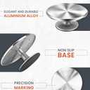 RFAQK 12 Inch Aluminum Alloy Revolving Cake Stand, Cake Turntable for Decorating Rotating Cake Stand for Cupcakes, Pastries and Cake Decorations