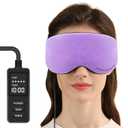 Aroma Season Heated Eye Mask, Warm Eye Compress for Dry Eyes MGD Stye Blephartitis Sinus Migraine, Graphene Heating Element with Natural Lavender Pack