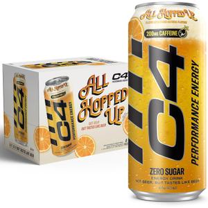 C4 Performance Energy Drink with Zero Sugar, All Hopped Up, 16oz 6pk (EXP 02/02/27)