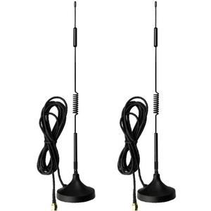 (2Pack) SMA Antenna 4G LTE 12Dbi 700-2700MHz Cellular Antenna Magnet Mount 4g Antenna 12Dbi 4G LTE CPRS GSM 2.4G WCDMA 3G by EJOYS