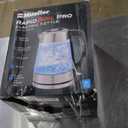 Speed-Boil Electric Kettle For Coffee & Tea - 1.7L Water Boiler 1500W, Borosilicate Glass, Easy Clean Wide Opening, Auto Shut-Off, Cool Touch Handle, LED Light. 360° Rotation, Boil Dry Protection