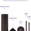 DOWRY Anti-Hand Off Toilet Plunger with Holder for Bathroom,Powerful Efficient Force Suction Cup,Heavy Duty, Deep Cleaning Bronze