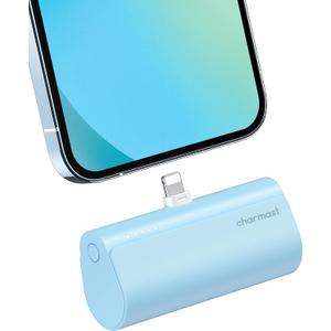 Charmast Small Portable Charger 5000mAh, Ultra-Compact 20W PD Fast Charging Power Bank Mini Battery Pack Compatible with iPhone 14/14 Pro Max/13/13 Pro Max/12/12 Pro Max/11/XR/X/8/7/6, and More (Blue)