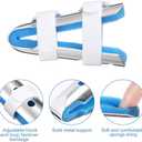 BBTO 6 Pieces Finger Splint Metal Finger Support Knuckle Stabilizer with Soft Foam Interior and Protective Vent, 3 Sizes(Blue,10 Pieces)