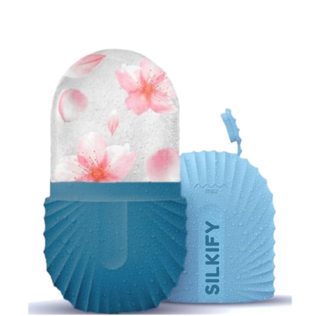 3 x Ice for Face Roller Massager, Eyes and Neck Naturally Conditioning and Skin Care,Eye Bag De-Puffing,Reduce Migraine Pain,Reusable Massage Silicone Ice Mold (Blue)