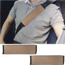 2Pcs Car Seat Belt Covers, Mesh Universal Seatbelt Shoulder Strap Protector, Breathable Auto Seat Belt Pads Cover, Harness Cushion for Comfortable Driving, Automotive Accessories (Beige)
