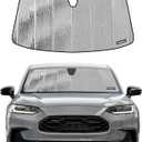 Windshield Sun Shade for Honda HR-V 2023-2025,Front Window Sunshade Shield,2-in-1 Reflective Sun Shade,Silver for Summer, Black for Winter