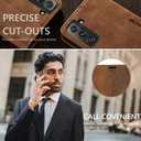 QLTYPRI Wallet Case for Samsung Galaxy S21 5G, Vintage Folio PU Leather Purse Case with Card Slots Magnetic Closure Kickstand Flip Crashproof Phone Cover for Samsumg Galaxy S21 -Brown