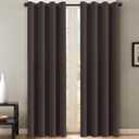H.VERSAILTEX Three Pass Microfiber Blackout Thermal Insulated Grommet Panels Window Curtains/Drapes (Set of 2, Chocolate Brown, 52 x 96 Inch)