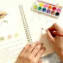 Watercolor Workbook,12 Colors Water Color Books Paint, Beginner-Friendly Watercolor Workbooks with Paint Brush