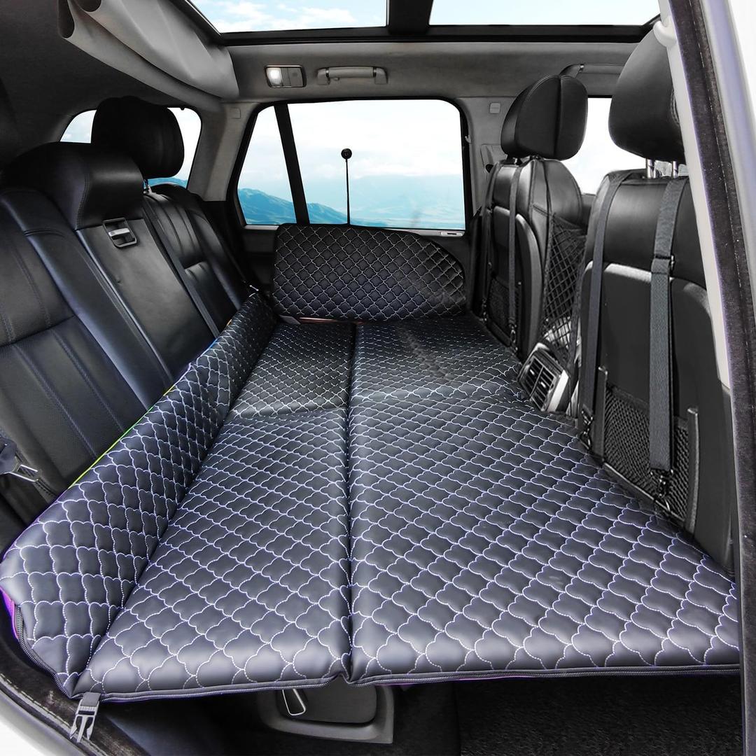 Non Inflatable Truck Bed Air Mattress for Large Truck, Car Travel Camping Back Seat Extender for F150/RAM 1500/Silverado/Ranger/GMC/Tundra/Tacoma (59"L x 36"W)