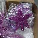 118 Pcs Christmas Tree Ornaments Set Including Ornaments Balls, Hanging Snowflakes Icicle, Mesh Ribbon, Tree Top Star, Flower, Berries Stems for Xmas Trees Holiday Decor (Purple)