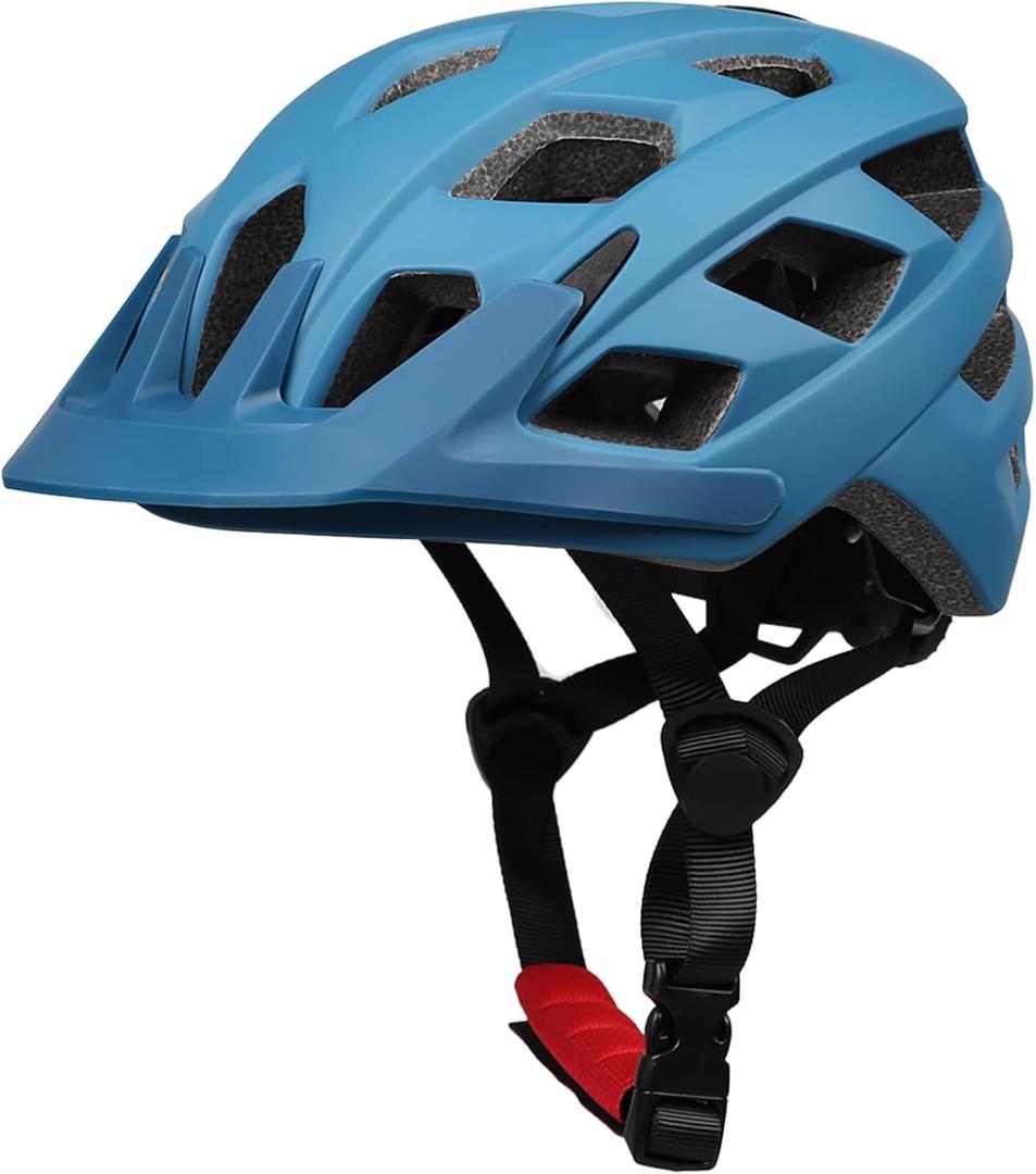 Kids Bike Helmet, 2 Size Adjustable for Youth Toddler Boys & Girls Child Helmets with Visor for Skating Cycling Scooter (Blue, M: 54-58 cm / 21.3"-22.8")