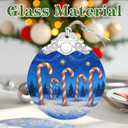 Starry Night Stained Glass Ornament, Christmas Ornaments  Christmas Tree Ornament, Holiday Decor, Xmas Stocking Stuffers, Gift Idea, Gifts for Art Lover, Coworker, Friend, and Family - Candy Canes