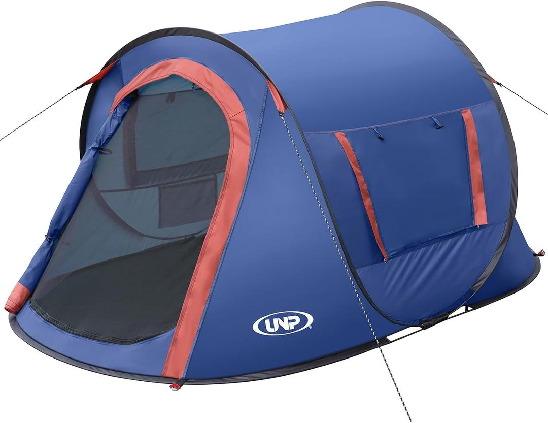 Pop-up Tent,2 Person Camping Tent,Instant Portable Beach Tent,Easy Pop Up Shade Tents 2 Doors for Camping Hiking & Traveling with Carrying Bag, 7.2ft x 4.5ft x 40in