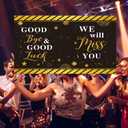 3 x Idealmuzik Farewell Party Decorations, Jumbo Farewell Card With Envelope, We Will Miss You Going Away Gift for Coworker Men Women, Goodbye Good Luck Retirement Card Guest Book Party Supplies (Black)