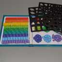 Magnetic Fraction Educational Puzzle Fraction Tiles and Circles, Equip Magnetic Score Disk Demonstrator,Math Manipulatives Enhance Early Primary School Students Mathematical Skills (Green)