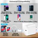 iPhone Fast Charger,Apple Charger Super Quick iPhone Charger Fast Charging,2Pack 10FT Long Type-C to Lightning Cable Cord USB C Wall Charger Block Adapter for iPhone 14 13 12 11/13Pro Max/12Mini/XS/XR