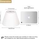 Small Lamp Shades Set of 2, 5.5" Top x 10" Bottom x 6.6" High, Small White Lamp Shades for Table Lamps, Fabric Lampshade Replacement for Bedside Lamp, Wall Sconces, Spider, Clip on Adapters Included