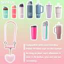 Handle Strap and Cherry Charm Set for Owala Water Bottle 24 oz, 32 oz, 40 oz, Owala Kids, Owala Coffee Tumbler, Owala FreeSip Includes Handle Strap, for Owala Accessories & Stanley Cup Accessories