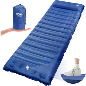 HiiPeak Sleeping Pad - Ultralight Inflatable Sleeping Mat with Built-in Foot Pump, Durable Compact Waterproof Camping Air Mattress for Camping, Backpacking, Hiking, Tent Trap Traveling (Navy Blue) HiiPeak Sleeping Pad - Ultralight Inflatable Sleeping Mat with Built-in Foot Pump, Durable Compact Waterproof Camping Air Mattress for Camping, Backpacking, Hiking, Tent Trap Traveling (Navy Blue)