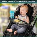 Snack Tray Fits for UPPAbaby Vista V3/Vista V2/Vista/Cruz/Cruz V2/ RumbleSeat/RumbleSeat V2, Updated Snack Tray with Two Snack Compartments & Cup Holder, Quick Attachment, Stroller Accessories